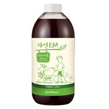 자연EM 1000ml 주방기름때제거 자연 효소 설거지비누 EM 활성액 냄새제거 원액 용액 쌀뜨물발효액, 1
