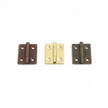 쇳대마을 장식경첩1인치 소형경첩 가구경첩 미니경첩 경첩 우아미경첩 소가구경첩 직각모 브론즈 신도 엔틱, 브론즈 (1개)