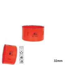 디앤씨공작소 바이메탈 홀쏘 홀컷터 홀쇼 32MM 목재타공기 석고보드홀쏘 목재구멍뚫기, 1개