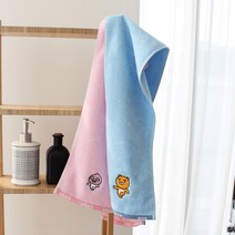 카카오프렌즈 러닝 주방 고리 핸드타월, 라이트블루 튜브, 5개