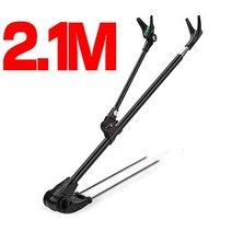 낚시좌대 낚시발판조정 가능한 잉어 낚싯대 랙 홀더 세트 접이식 스틱 스탠드 슈퍼 하드 로드 낚시 태클, 01 2.1M