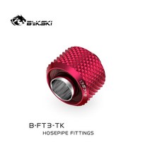 Bykski 1/2 ID *호스 튜브 피팅 OD 13x19mm 소프트 PC 물 냉각 커넥터 멀티 컬러 G1/4 B-FT4-TK, 03 Silver