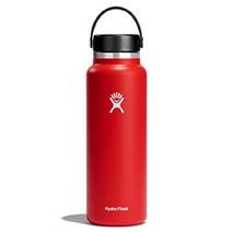 HYDRO FLASK - 하이드로 플라스크 텀블러 물병 플렉스 캡이 있는 하이드로 플라스크 와이드 입 병, 고지, 40온스