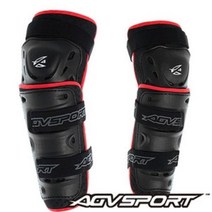 AGV sporta(오토바이용 3단 무릎보호대), 블랙