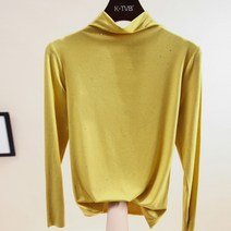 케익 펄 반짝 스팽글 봄 가을 겨울 레이어드 이너 여자 여성 슬림 긴팔 긴소매 티셔츠 S481