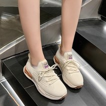하이유니 2022 봄 여성 플라잉 짠 플러스 사이즈 운동화 캐주얼 신발