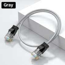 Cat6 이더넷 슬림 케이블 10Gbps 네트워크 케이블 4 트위스트 페어 패치 코드 인터넷 UTP Cat6a Lan 케이블 이더넷 RJ45 슬림 케이블, 02 Gray, 02 1m