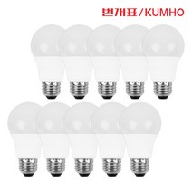 번개표 LED 전구 10W 주광색 전구색 - 10개입 세트, 10W 주광색-10개입 세트, 10개