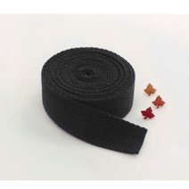 59-100 선샤인 면 웨이빙 끈 25mm_블랙, 1개