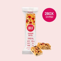 빼바 프로틴바 화이트 2박스, 화이트 24개, 37g