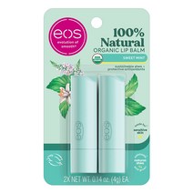 이오스 EOS 네추럴 오가닉 립 밤 스틱 스위트 민트 0.14oz 2팩, Sweet Mint, 1개