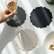 국산 실리콘 컵받침 북유럽 디자인 예쁜 카페 잔받침, 아르누보 자몽오렌지