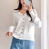 나바바 NK191 데일리룩 브이넥 긴팔 가디건