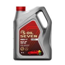 에스오일 세븐레드 에코 7 ECO SP 5W-30 4L 가솔린 엔진오일, 1개