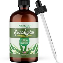 Naturopathy 유칼립투스 에센셜 오일 치료 등급 프리미엄 품질 아로마테라피에 적합 (118.3ml(4온스))NATUROPATHY NATURE. THERAPY. BEAUT, Eucalyptus