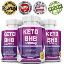 [KETO BHB] 3팩 케토 1200mg 순수 케톤 지방 버너 체중 감량 다이어트 알약 케토시스