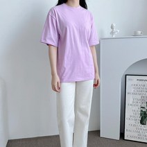 여자 여름 오버핏 기본 반팔티 7컬러 청바지코디 여성 출퇴근룩 롱치마