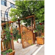 빈티지 넝쿨 지지대 장미 터널 정원 가든 아치 스탠드 포도나무 펜스, 블랙폭3.5mx높이2.2