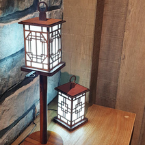 전통 LED 한지 무드등 스탠드 조명 만들기 키트, 4.꽃살