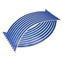 바이크 오토바이 자동차 휠 타이어 스티커 반사 림 테이프 스즈키 GSF600 gsf 600 650S 밴디트 16Pcs, [04] Blue