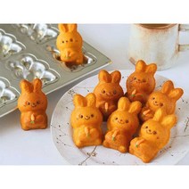 토끼모양빵틀 동물마들렌틀 토끼 베이킹틀 마들렌틀, 실버 8번째 회사 MNRB-8S