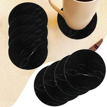 북유럽 감성 라탄테이블 집들이 티타임 거실 소파 라운드 패브릭 펠트 네오프렌 코스터스 오리엔탈 블랙 마, 01 Black_01 One Size