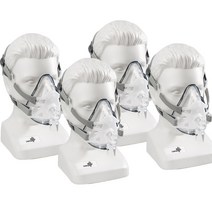 양압기 BMC F1A CPAP 자동 헤드 기어 클립이 있는 풀 페이스 마스크 기계 코골이 방지 수면 보조 요법 적, 04 4pcs F1A_01 S