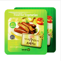 삼육 식물성콩단백 소세지맛 구프랑소세지 비건 대체육 콩고기햄 200g, 찹쌀