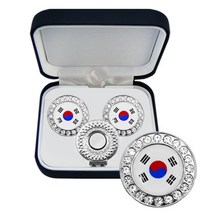 자코비안 순금 볼마커 골프 볼마커 볼마크 독수리(이글) 볼마크 골프티, 03.태극기보석 볼마커세트