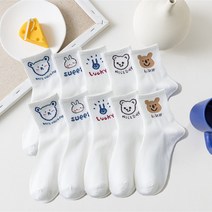 그릿 귀여운 스윗애니멀 여자 발목양말 중목 레그워머 학생 양말 세트