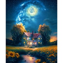 노을해바라기 우드 직소퍼즐 해가 진 바다 달빛 황금재물 금전운 가져다주는 풍경화 조각퍼즐 어르신 수월하시는 효도선물 그림퍼즐 집콕취미 스트레스 해소 최신상, 노을해바라기 퍼즐도안02, 500피스