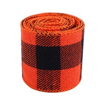 선물상자 리본 포장박스 인쇄 삼베 트리 화환 격자 활 와이어 가장자리, 6.6 Grid width 2.5cm - width 6