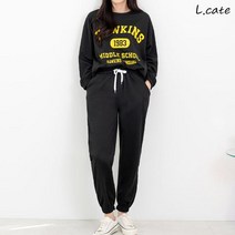 엘케이트 여자 셋업 LDM463 맨투맨 조거 바지 세트
