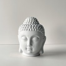 민무니 오리엔탈 부처님 아로마 오일 발향기 버너 램프 향램프 FRAGRANCE OIL, 흰색부처님얼굴