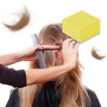 미니 미용실 스펀지 이발 미용재료 머리카락 털이개, 미니얼굴털이개-노랑, 본상품선택