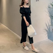 여름바지 옐로우 시원한바지 여름코디 원피스 여름휴가 여성 점프슈트 편한팬츠 오픈숄더 대 나시 밴딩 오프숄더 스타일리쉬 휴양지 와이드 체형커버 여자 점프수트
