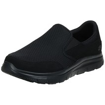 Skechers For Work 남성용 Flex Advantage Mcallen 푸드 서비스 슈즈 블랙