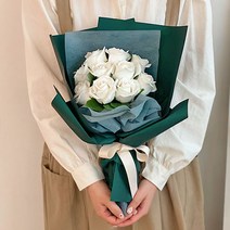 감성맛집 용돈꽃다발 비누꽃다발 10송이 8종, 현금다발작업, 화이트장미