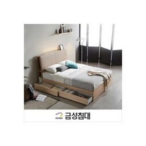 금성침대 수납 퀸 서랍 침대프레임+라텍스탑매트리스, 화이트