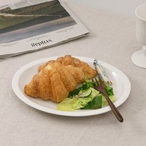 에라토 르네 화이트 도자기 타원접시 베이직 오발플레이트M 12인치