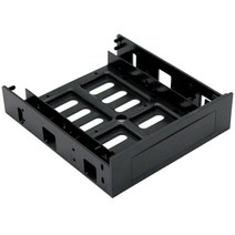 5.25 인치 CD-ROM 공간 3.5 인치 2.5 인치 SATA HDD 모바일 랙 브래킷 인클로저 블랙 PC 용, 하나, 검정