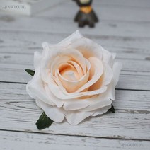 1조각 diy 인공 다이아몬드 로즈 유럽 가을 스타일 실크 꽃 머리 웨딩 벽 자동차 장식 브로치 d66, 05 Champagne