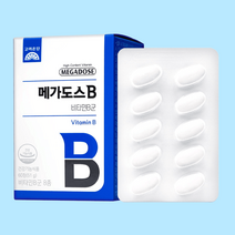 고려은단메가도스B 비타민영양제 비타민B 컴플렉스 60정 1개(2개월분), 메가도스B 60정 X 1개, 쇼핑백 포함(무료)