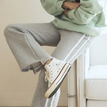 치코엘라- 렌더조 캐주얼 라인포인트 기모 트레이닝 팬츠