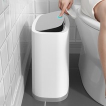 [원터치] 메디퓨어 화장실 휴지통 슬림 쓰레기통 냄새차단, 15L