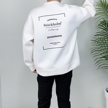 남자 네오프렌 긴팔 봄 오버핏 프린팅 맨투맨 5컬러