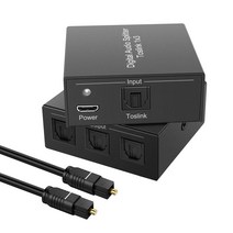 3 Port Toslink Splitter Digital Optical Audio Splitter １ Input 3 Output SPDIF Toslink Fiber Audio, 1