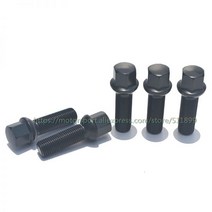 휠 스페이스 허브 스페이서 실버 블랙 볼 시트 연장 나사 확장 러그 볼트 12x15 28 35 40mm 45mm 50mm 1 개, 50mm black