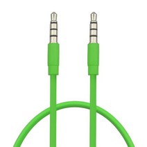 비디오 영상 케이블 RCA 연장선 변환 방송 전선 4 극 Aux 3.5mm 수 잭 오디오 헤드폰 스피커 MP3 CD 플레이어용 니켈 도금 플러그 스테레오 코드, Green_2M