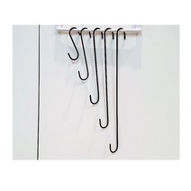 S자 스틸 고리 블랙 (12/20/30/40/50cm) 5종 검정색 사이즈 S후크 5가지 걸이, 블랙_50cm